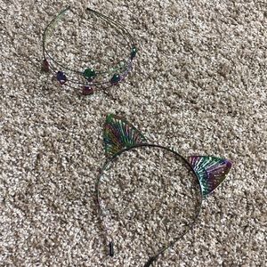 Set of 2 Iridescent Halloween Headbands